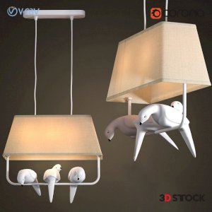 chandelier-bird-chandelier-3d model
