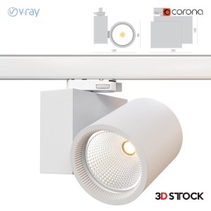 white spotlights 3d model