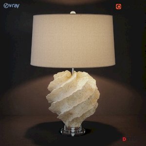 relief table lamp 3d model