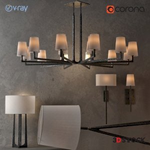 candle shaped ceiling lamp models 73d model