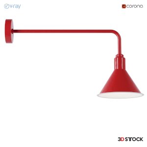  red wall lamp /3d model
