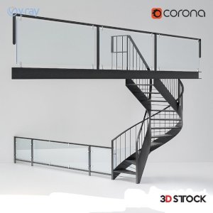  black stairs / 3d model