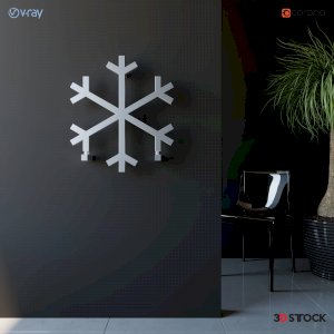 snowflake shaped heater honeycomb /3d model 