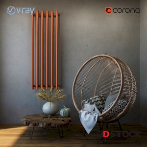 copper colored balustrade honeycomb/3d model