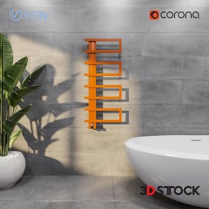  orange colored decorative heater honeycomb/3d model