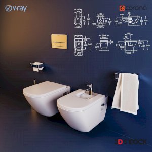 white color toilet seat model/3d model