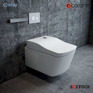 white color toilet seat model/3d model