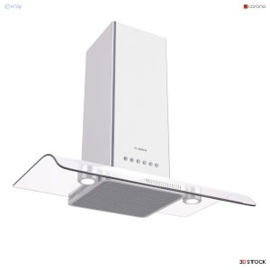 extractor kitchen countertop white goods/3d model