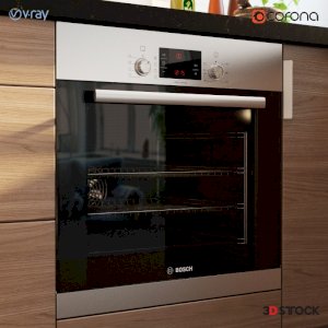 kitchen oven glass oven/3d model