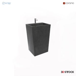 black color sink granite model/3d model