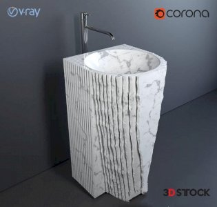 white color washbasin granite model