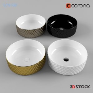 different color sink models/3d model 