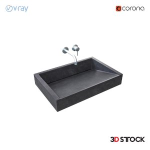 black toilet washbasin model/3d model