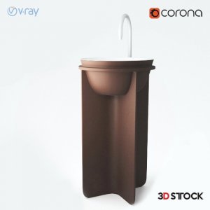 detailed sink model of the board/3d model