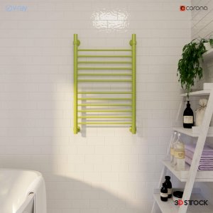 modern design of bathroom honeycombs green / 3d model