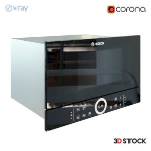 black bosch oven/3d model