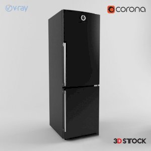 black modern design refrigerator /3d model 