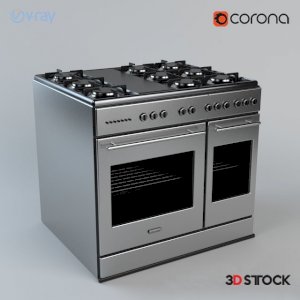 gray modern design january oven model/3d model