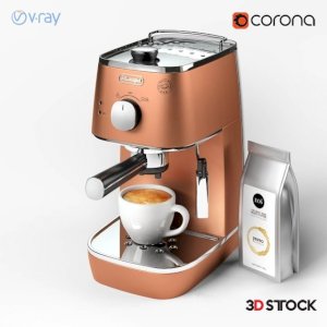 copper color modern design coffee maker/3d model 