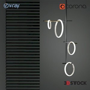 ring nenon ceiling lamp/3d model