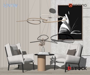 living study room 3d max modeling 