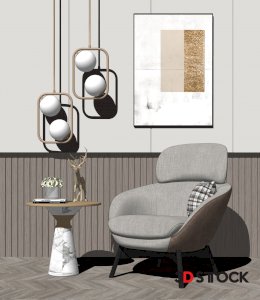 living study room 3d max modeling