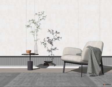 living study room 3d max 