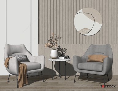 living study room 3d max 