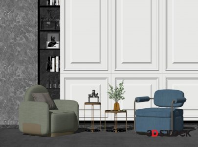 single seats  3d max 