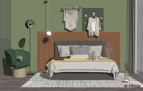 bedroom 3d max
