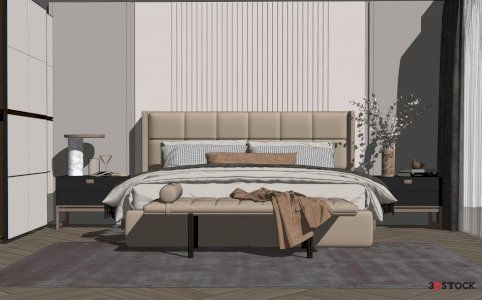 bedroom 3d max