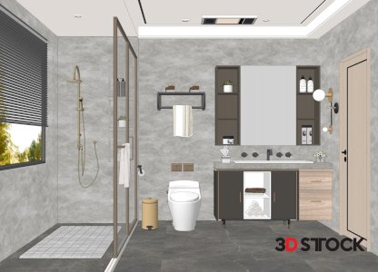 bathroom 3d max 