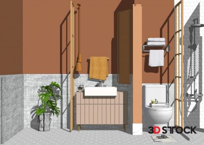 bathroom 3d max