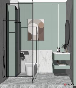 bathroom 3d max