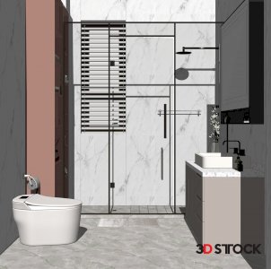bathroom 3d max