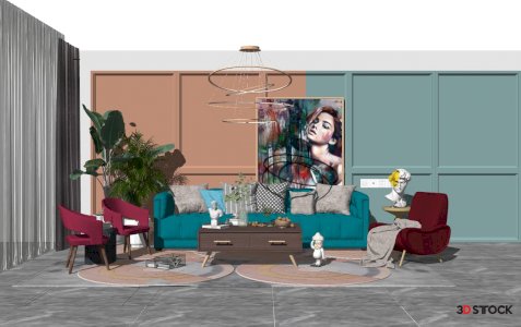 living room corner sofa 3d max