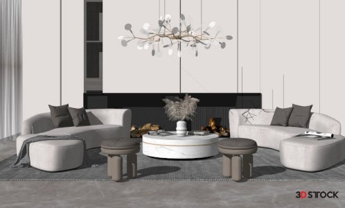 living room corner sofa 3d max