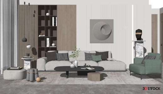 corner sofa living room 3d max