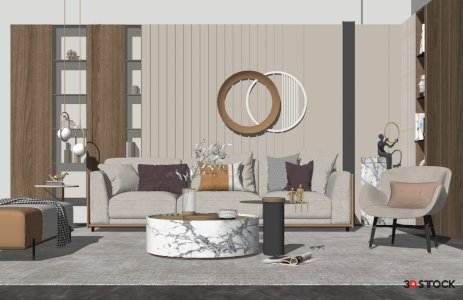corner sofa living room 3d max