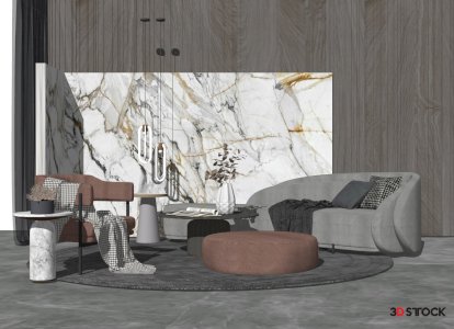 corner sofa living room 3d max
