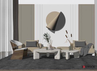corner sofa living room 3d max
