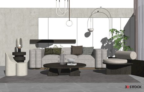 corner sofa living room 3d max