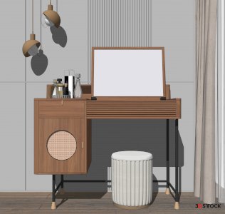 the dresser is mirrored  3d max