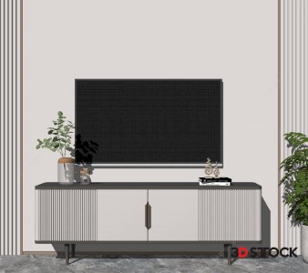 tv unit 3d max