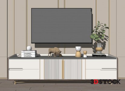 tv unit 3d max