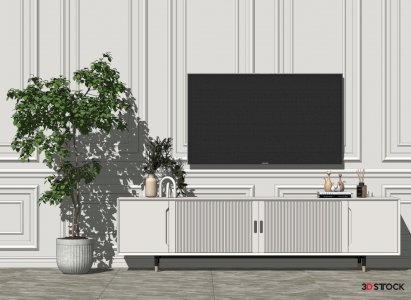 tv unit 3d max