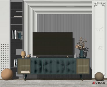 tv unit 3d max