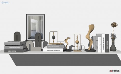 display bookshelf 3d 