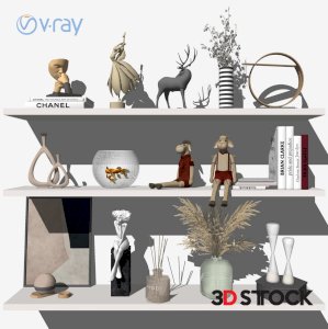 display bookshelf 3d max