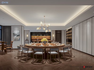 dining room 3d max